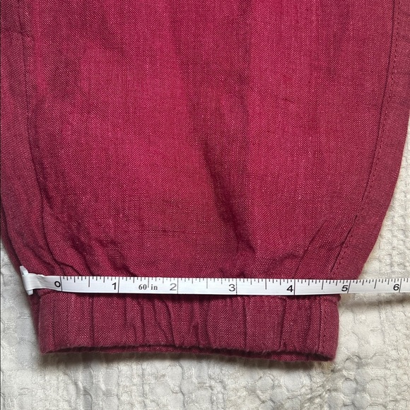 Athleta 100% linen Pink joggers size 6 - Picture 9 of 12